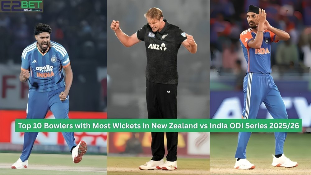 Bowlers with Most Wickets in New Zealand vs India ODI Series 2025/26